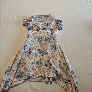 Knit Works Girls Size 12 Floral Ruffle Dress